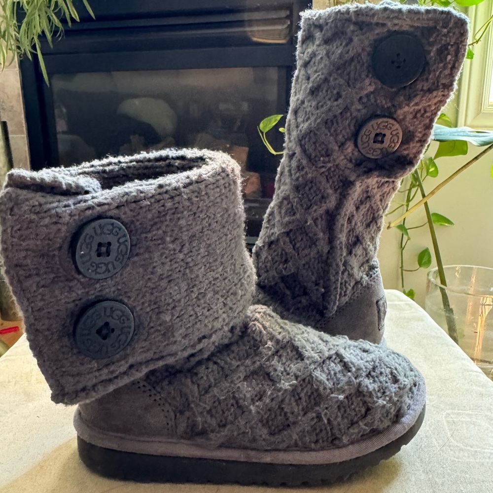 Uggs Kids Cardy Lattice Knit Boot